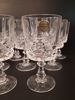 9 Vinglas. "Diamond" Cristal d`Arques. Fransk.