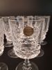 9 Vinglas. "Diamond" Cristal d`Arques. Fransk.
