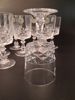 9 Vinglas. "Diamond" Cristal d`Arques. Fransk.