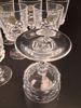 9 Vinglas. "Diamond" Cristal d`Arques. Fransk.