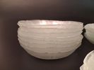 Servisdelar, "Aspen", glas, Arcoroc. Mat, djupa, förrättstallrikar.