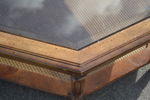 Soffbord. Octagon, Mahogny med glasskiva, 1900-talet.