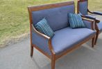 Soffa & fåtölj. Empire-stil, omklädda.