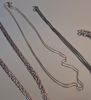 3 Halsband, armband & fickur, silver 118,5gram inkl urverk.