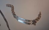 3 Halsband, armband & fickur, silver 118,5gram inkl urverk.