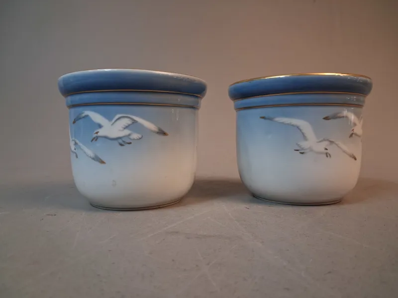 2 Ytterfoder/krukor. Blå Måsen. Bing & Gröndahl.