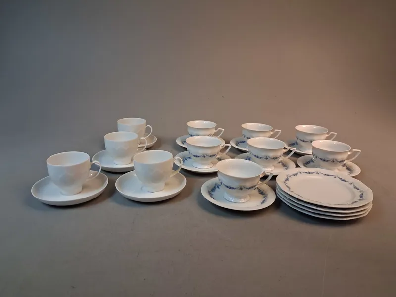 Diverse kaffekoppar & fat. Rosenthal.