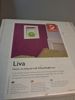 Inbyggnadshyllor. Lundbergs "Liva", inplastade förpackningar.