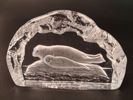 PAUL ISLING. 10 Glasblock/skulptur, Djurmotiv, WWF Svenskt glas.