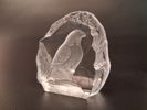 PAUL ISLING. 10 Glasblock/skulptur, Djurmotiv, WWF Svenskt glas.