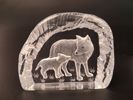 PAUL ISLING. 10 Glasblock/skulptur, Djurmotiv, WWF Svenskt glas.