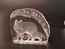 PAUL ISLING. 10 Glasblock/skulptur, Djurmotiv, WWF Svenskt glas.