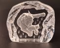 PAUL ISLING. 10 Glasblock/skulptur, Djurmotiv, WWF Svenskt glas.