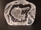 PAUL ISLING. 10 Glasblock/skulptur, Djurmotiv, WWF Svenskt glas.