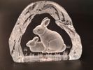 PAUL ISLING. 10 Glasblock/skulptur, Djurmotiv, WWF Svenskt glas.