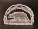 PAUL ISLING. 10 Glasblock/skulptur, Djurmotiv, WWF Svenskt glas.