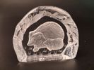 PAUL ISLING. 10 Glasblock/skulptur, Djurmotiv, WWF Svenskt glas.