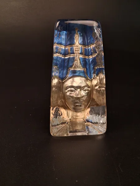 RENATA STOCK PAULSSON. Skulptur, Sea Glasbruk, signerad.