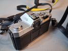 Analog kamera Konica, digitalkamera samsung, Video kamera Sony, samt tillbehör.