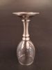 4 Snapsglas "Cosi Tabellini 95" Pewter. Italien, Tenn & glas.