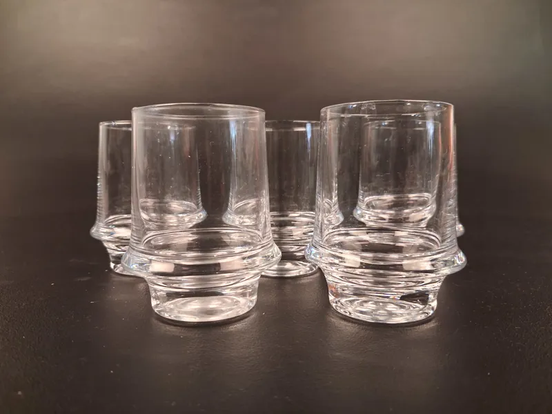 TAPIO WIRKKALA. 5 Whiskyglas, "Marski", Iittala.