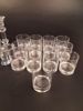 Diverse spritglas, bricka & ljusstakar.