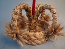 Halmljusstake. Göinge, hemslöjd OSBY & en halmring med dans