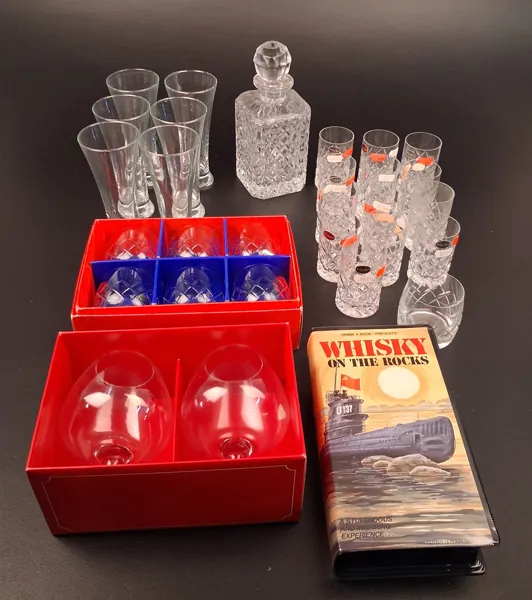 Diverse spritglas m.m. Bl.a Bohemia.