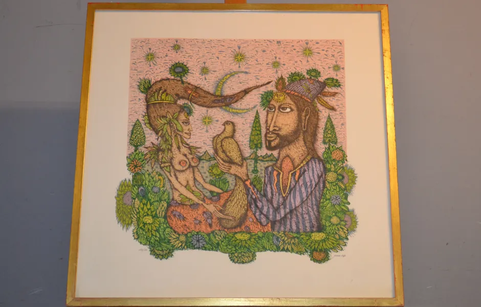 GERALD STEFFE. Färglitografi, signerad & numrerad 154/250.