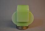 Taklampa. Funkis / art deco, mintgrönt glas, 1950-talet.