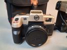 Analoga kameror m.m. Bl.a Canonmatic, Pentax, Minolta.
