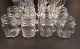 Diverse spritglas. Bl.a stora ölglas.
