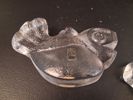 LARS HELLSTEN. 2 Skulpturer, glas, Fiskar, Skruf. 
