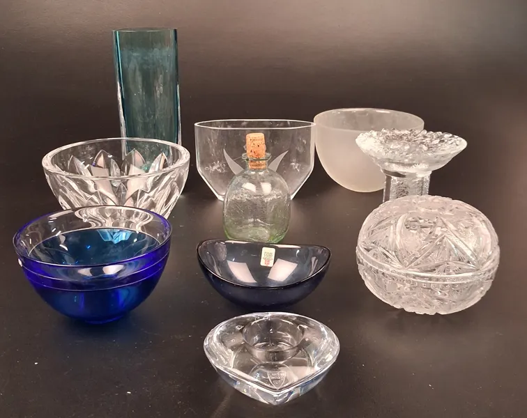 Diverse glas. Bl.a Orrefors, Pukeberg, Holmegaard m.m.