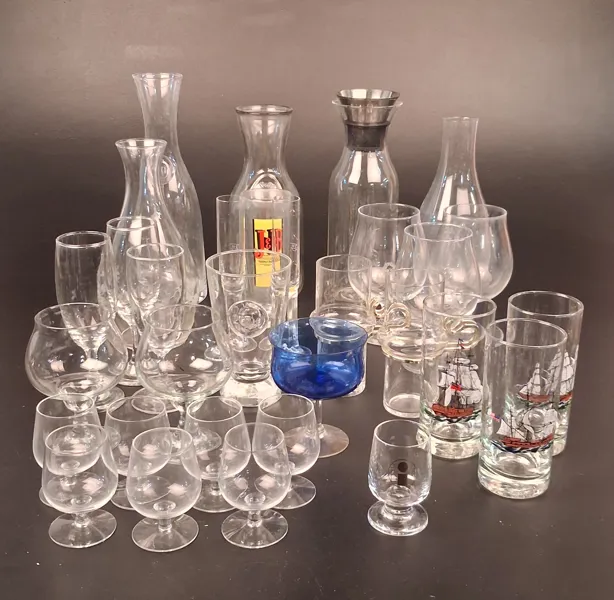 Diverse glas, spritglas m.m.