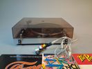 Skivspelare. Philips 437, samt 3 Vinylskivor.