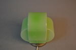 Taklampa. Funkis / art deco, mintgrönt glas, 1950-talet.