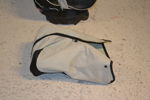 Golfbag med diverse klubbor.