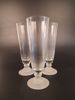 3 Vaser. Samtida. Frostad fot, glas.