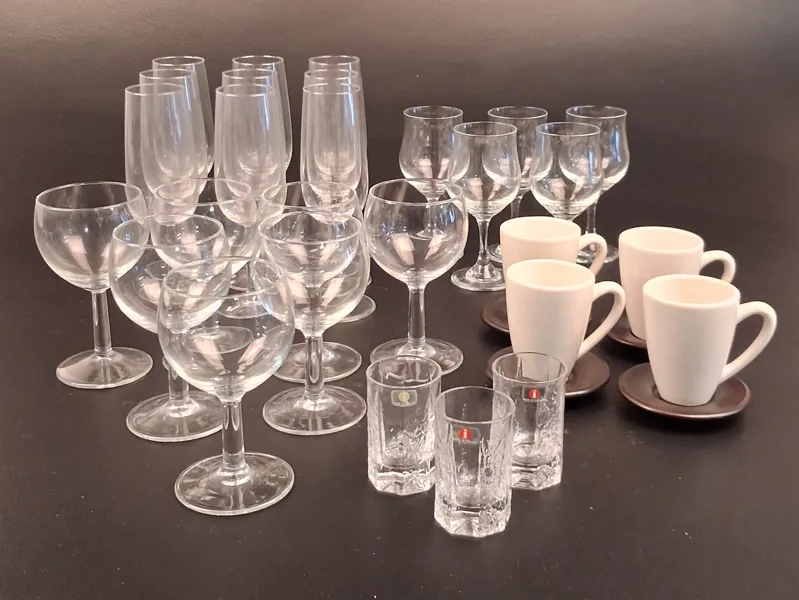 Diverse spritglas & espresso.
