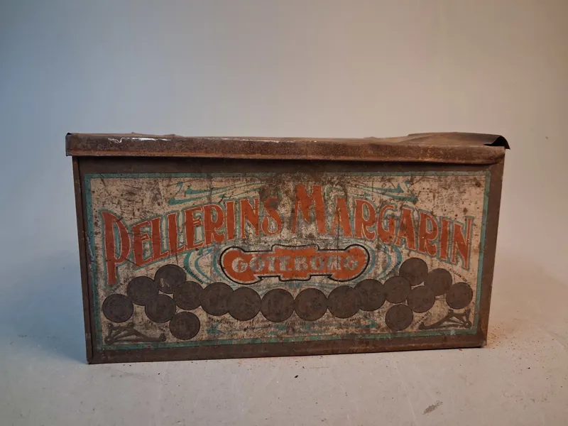 Plåtburk, "Pellerins Margarin" Göteborg.