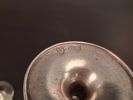 4 Champagneglas. "Cosi Tabellini 95" Pewter, Italien. Tenn & glas.