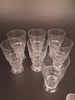 Diverse glasföremål, mestadels spritglas.
