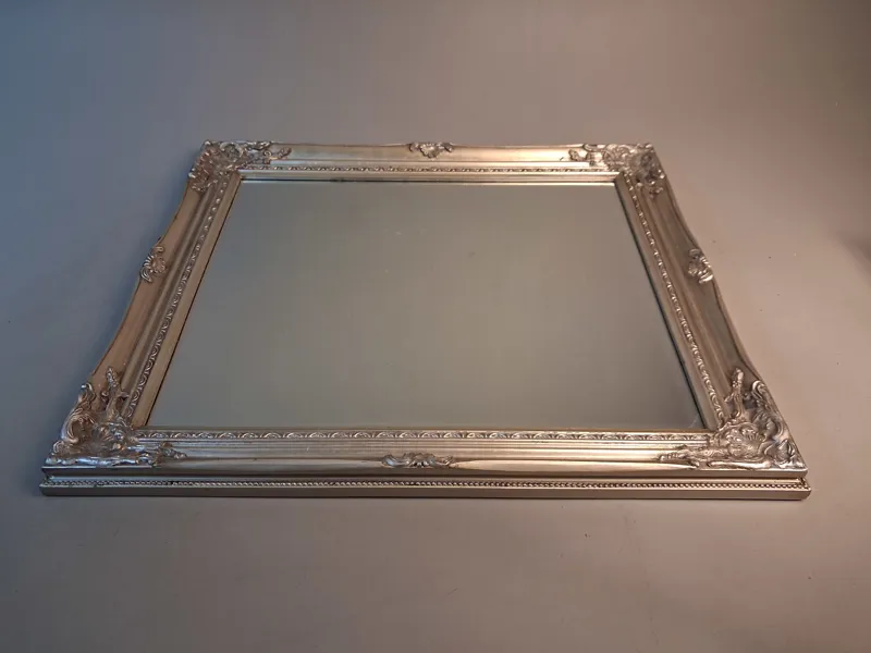 Spegel. Samtida, silver nyans.