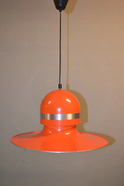 Taklampa. Metall, 1960/70-talet.