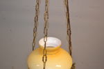Taklampa. Mässing & glas, 1900-talet.