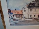LILLAN BERG-HAGENFELDT, Akvarell, "Rådhuset Laholm", signerad.