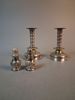2 Ljusstakar Barockstil & 2 ströare, nysilver.