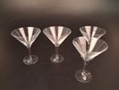 4 Martiniglas. Orrefors.